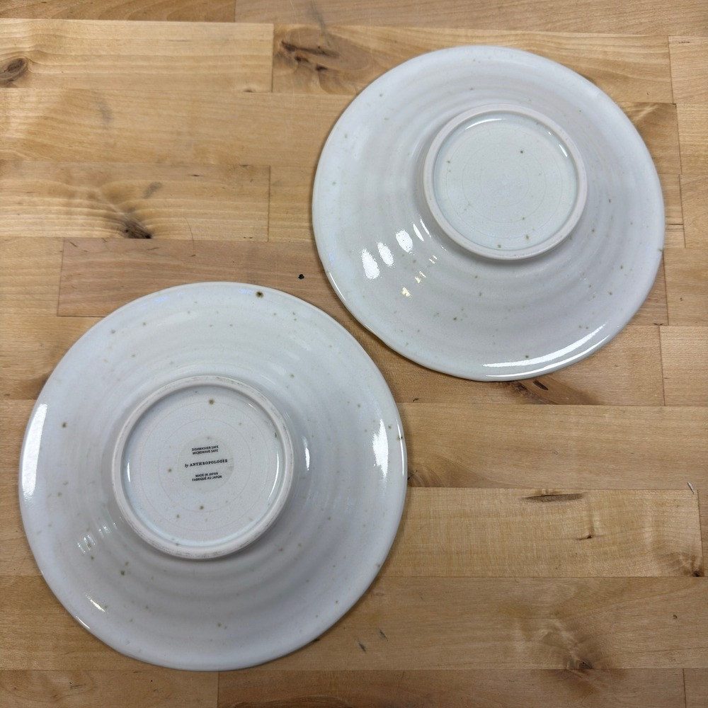 Anthropologie Blue White Starburst Stoneware Bowls Set of 2 Made in Japan 8.25" - Picture 4 of 7